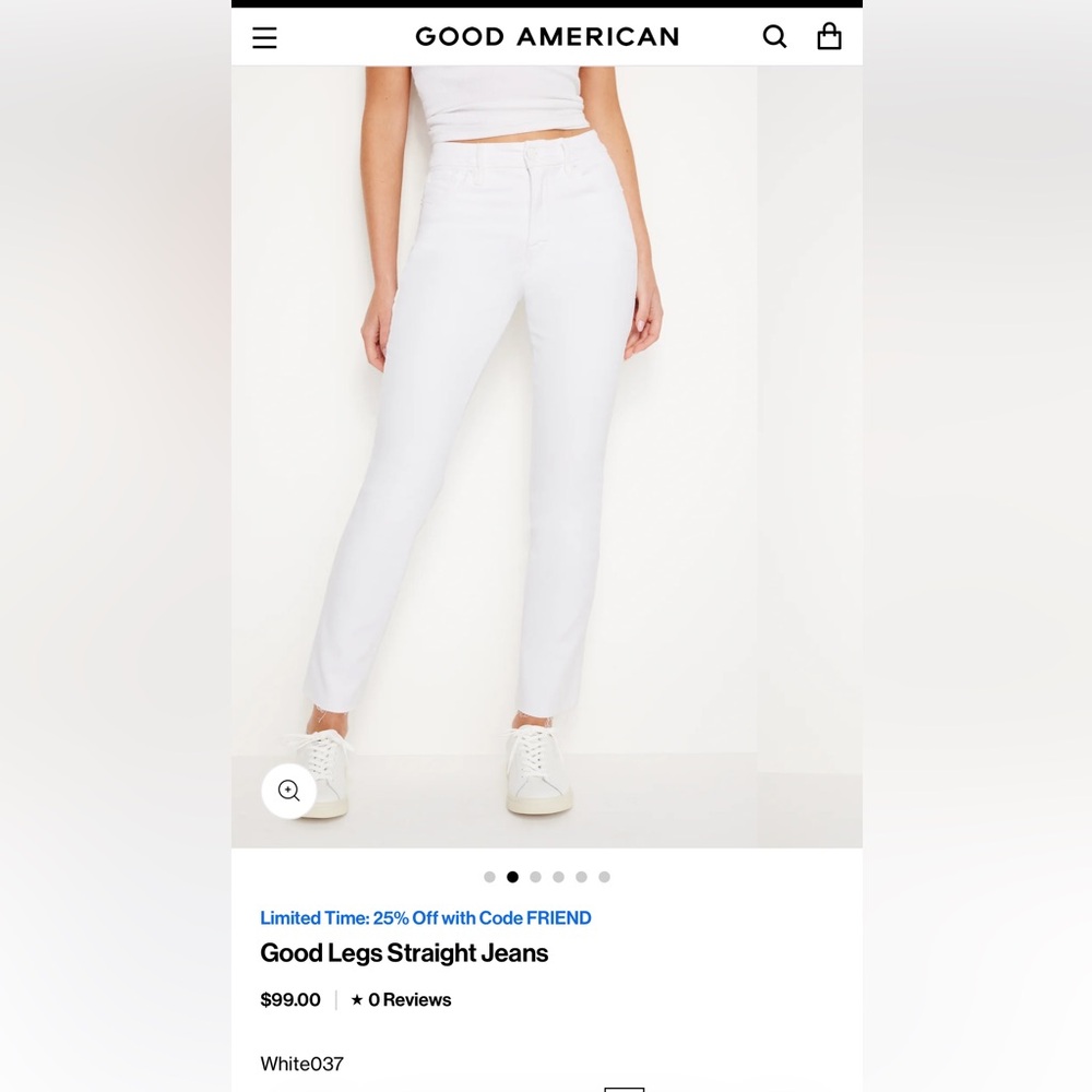 Good American Women's White Skinny Jeans
